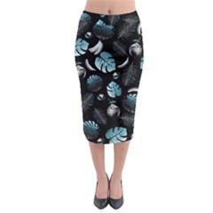 Tropical Pattern Midi Pencil Skirt by Valentinaart