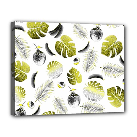 Tropical Pattern Canvas 14  X 11  by Valentinaart