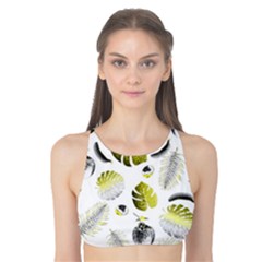 Tropical Pattern Tank Bikini Top by Valentinaart