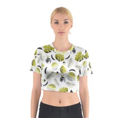 Tropical Pattern Cotton Crop Top by Valentinaart