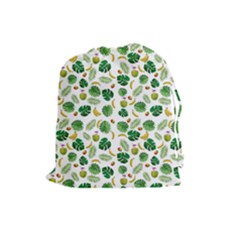 Tropical Pattern Drawstring Pouches (large)  by Valentinaart