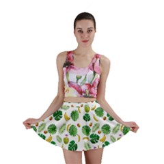 Tropical Pattern Mini Skirt by Valentinaart