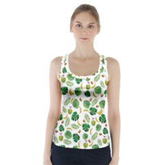 Tropical Pattern Racer Back Sports Top by Valentinaart