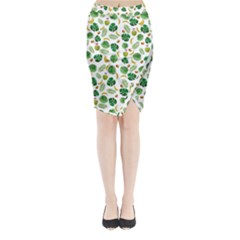 Tropical Pattern Midi Wrap Pencil Skirt by Valentinaart