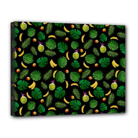 Tropical Pattern Canvas 14  X 11  by Valentinaart