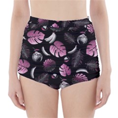 Tropical Pattern High-waisted Bikini Bottoms by Valentinaart