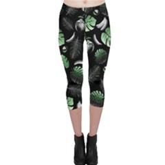 Tropical Pattern Capri Leggings  by Valentinaart