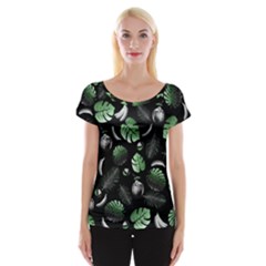 Tropical Pattern Women s Cap Sleeve Top by Valentinaart