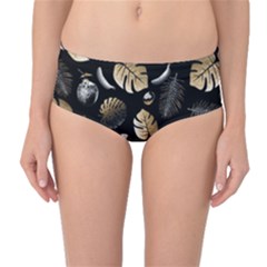 Tropical Pattern Mid-waist Bikini Bottoms by Valentinaart