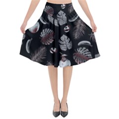 Tropical Pattern Flared Midi Skirt by Valentinaart