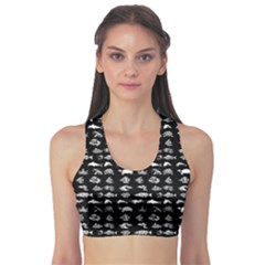 Fish Pattern Sports Bra by ValentinaDesign