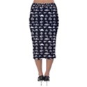 Fish pattern Velvet Midi Pencil Skirt View2