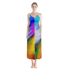 Rainbow Colors              Chiffon Maxi Dress by LalyLauraFLM