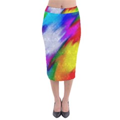 Rainbow Colors                Velvet Pencil Skirt by LalyLauraFLM