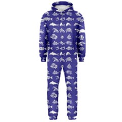 Fish Pattern Hooded Jumpsuit (men)  by ValentinaDesign