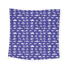 Fish Pattern Square Tapestry (small) by ValentinaDesign