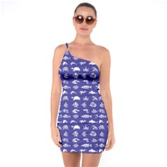 Fish Pattern One Soulder Bodycon Dress by ValentinaDesign