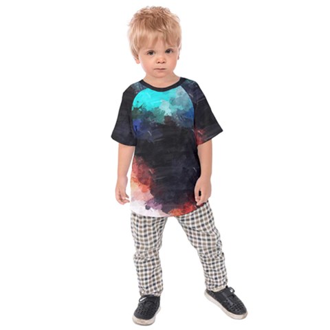 Paint Strokes And Splashes          Kids  Raglan Tee by LalyLauraFLM