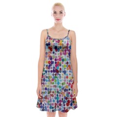 Colorful Splatters                  Spaghetti Strap Velvet Dress by LalyLauraFLM