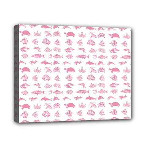 Fish Pattern Canvas 10  X 8  by ValentinaDesign