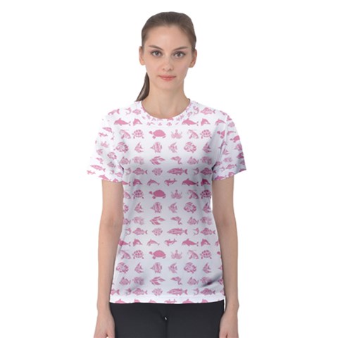 Fish Pattern Women s Sport Mesh Tee by ValentinaDesign