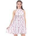 Fish pattern Halter Neckline Chiffon Dress  View1