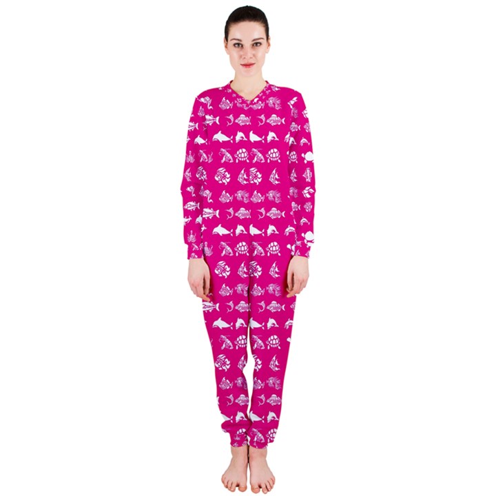 Fish pattern OnePiece Jumpsuit (Ladies) 