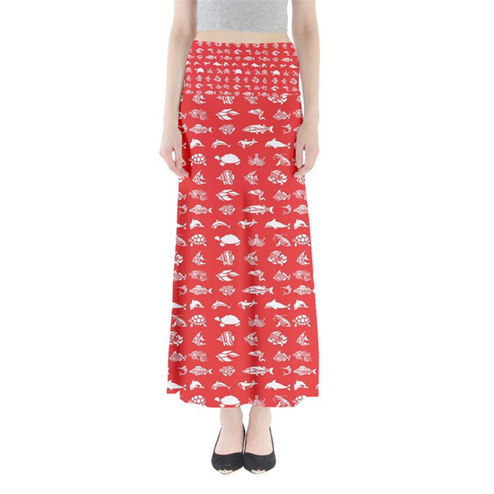 Fish pattern Maxi Skirts