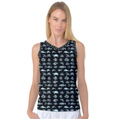 Fish Pattern Women s Basketball Tank Top by ValentinaDesign