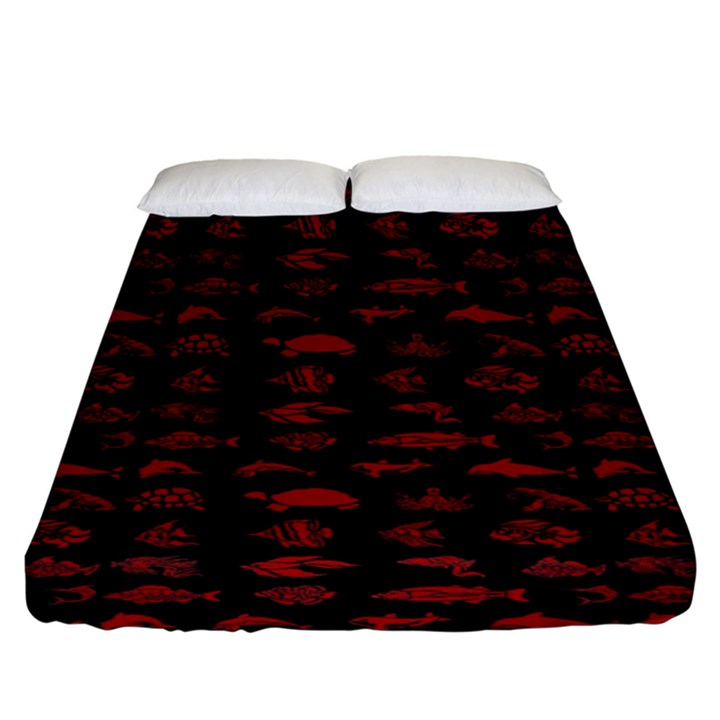 Fish pattern Fitted Sheet (King Size)