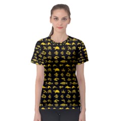 Fish Pattern Women s Sport Mesh Tee