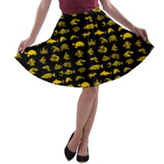 Fish Pattern A-line Skater Skirt by ValentinaDesign