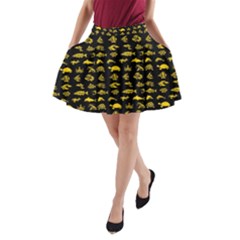 Fish Pattern A-line Pocket Skirt by ValentinaDesign