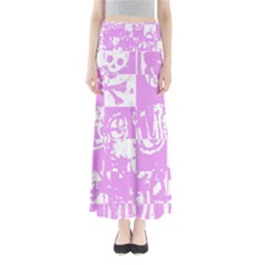 Pink Graffiti Skull Maxi Skirts by Skulltops