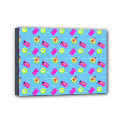 Summer Pattern Mini Canvas 7  X 5  by ValentinaDesign