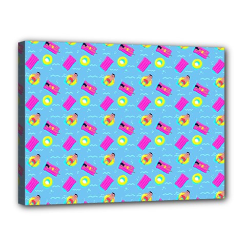 Summer Pattern Canvas 16  X 12  by ValentinaDesign