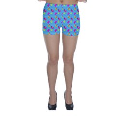 Summer Pattern Skinny Shorts by ValentinaDesign