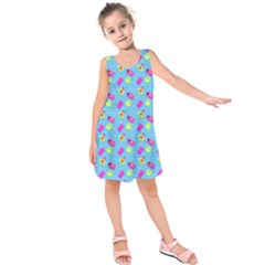 Summer Pattern Kids  Sleeveless Dress by ValentinaDesign