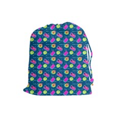 Summer Pattern Drawstring Pouches (large) 