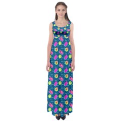 Summer Pattern Empire Waist Maxi Dress by ValentinaDesign