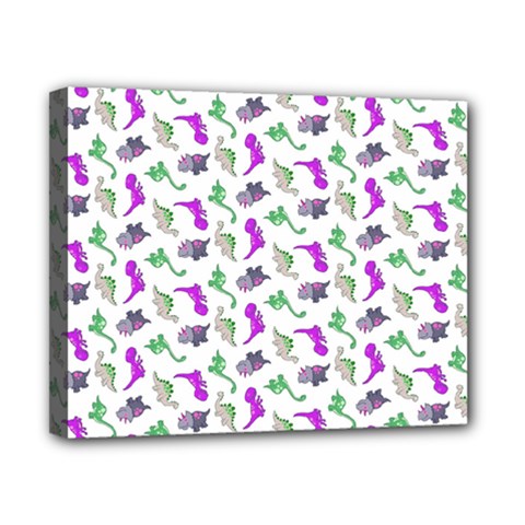 Dinosaurs pattern Canvas 10  x 8 