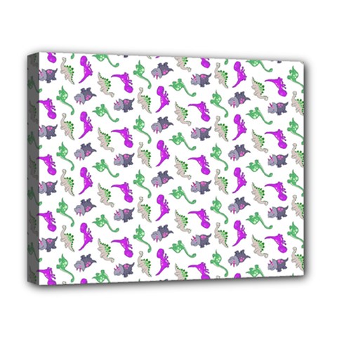 Dinosaurs pattern Deluxe Canvas 20  x 16  