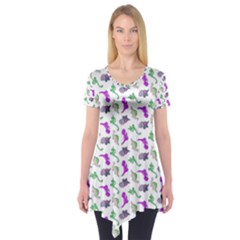 Dinosaurs pattern Short Sleeve Tunic 