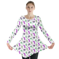 Dinosaurs pattern Long Sleeve Tunic 