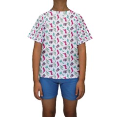 Dinosaurs Pattern Kids  Short Sleeve Swimwear by ValentinaDesign