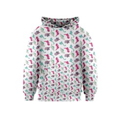 Dinosaurs Pattern Kids  Pullover Hoodie by ValentinaDesign