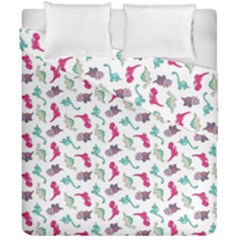 Dinosaurs Pattern Duvet Cover Double Side (california King Size) by ValentinaDesign