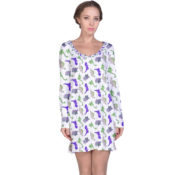 Dinosaurs pattern Long Sleeve Nightdress