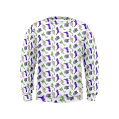 Dinosaurs Pattern Kids  Sweatshirt by ValentinaDesign