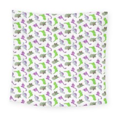 Dinosaurs Pattern Square Tapestry (large) by ValentinaDesign